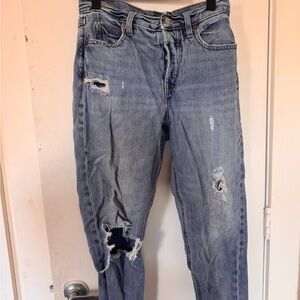 Classic Blue Distressed Women's Jeans